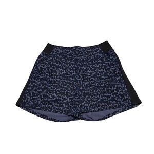 Athleta Blue & Black Animal Print Brooklyn Printed Shorts 0